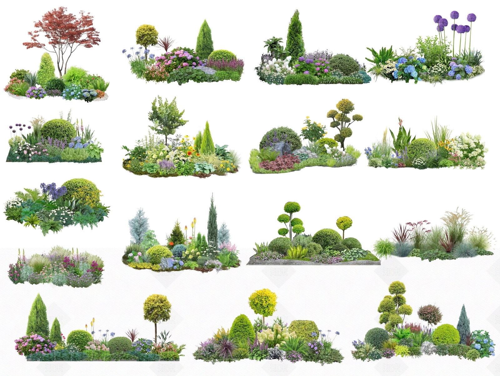 2D花境植物组团SU模型下载【ID:1194933377】