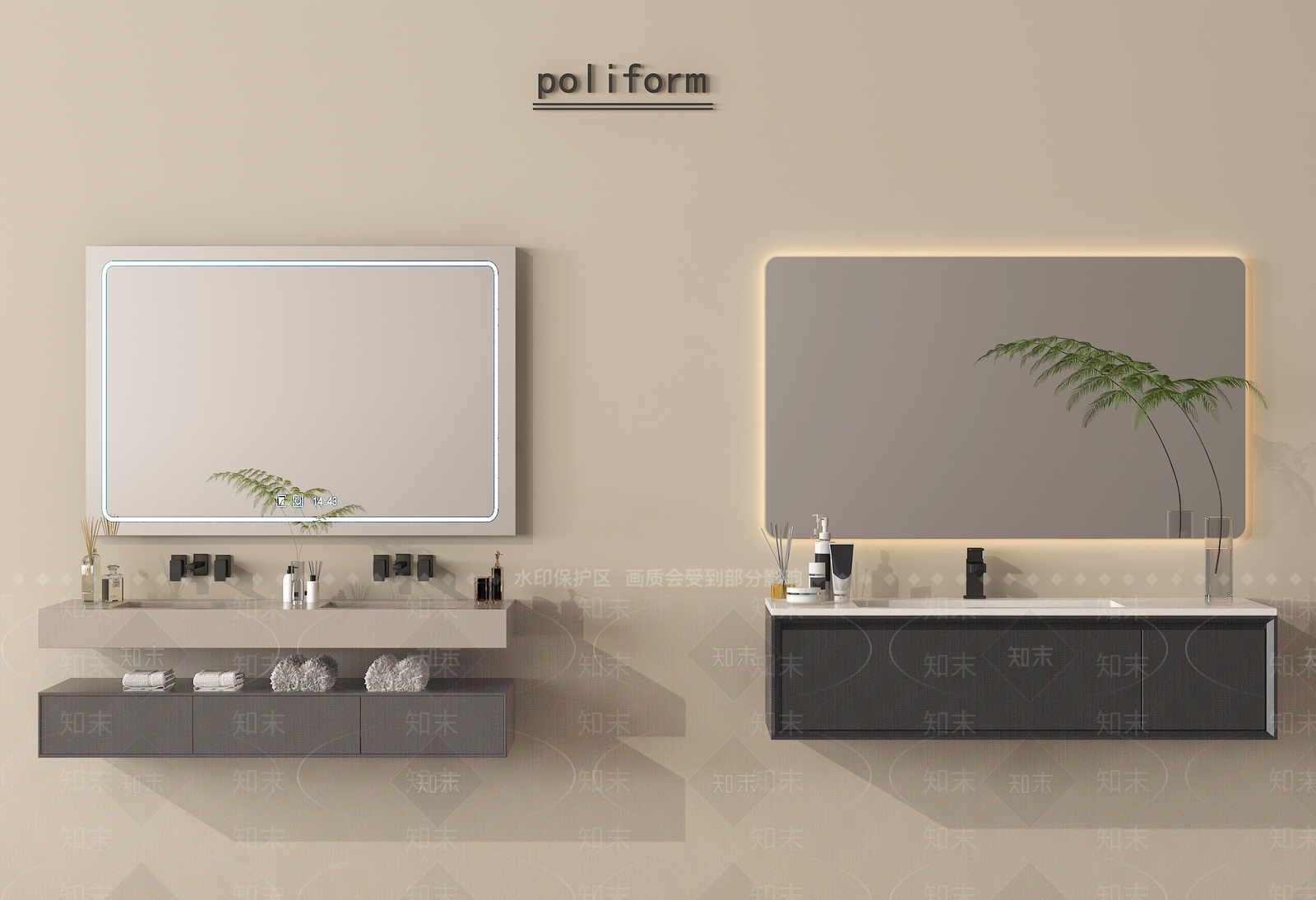 浴室柜3D模型下载【ID:1194933799】