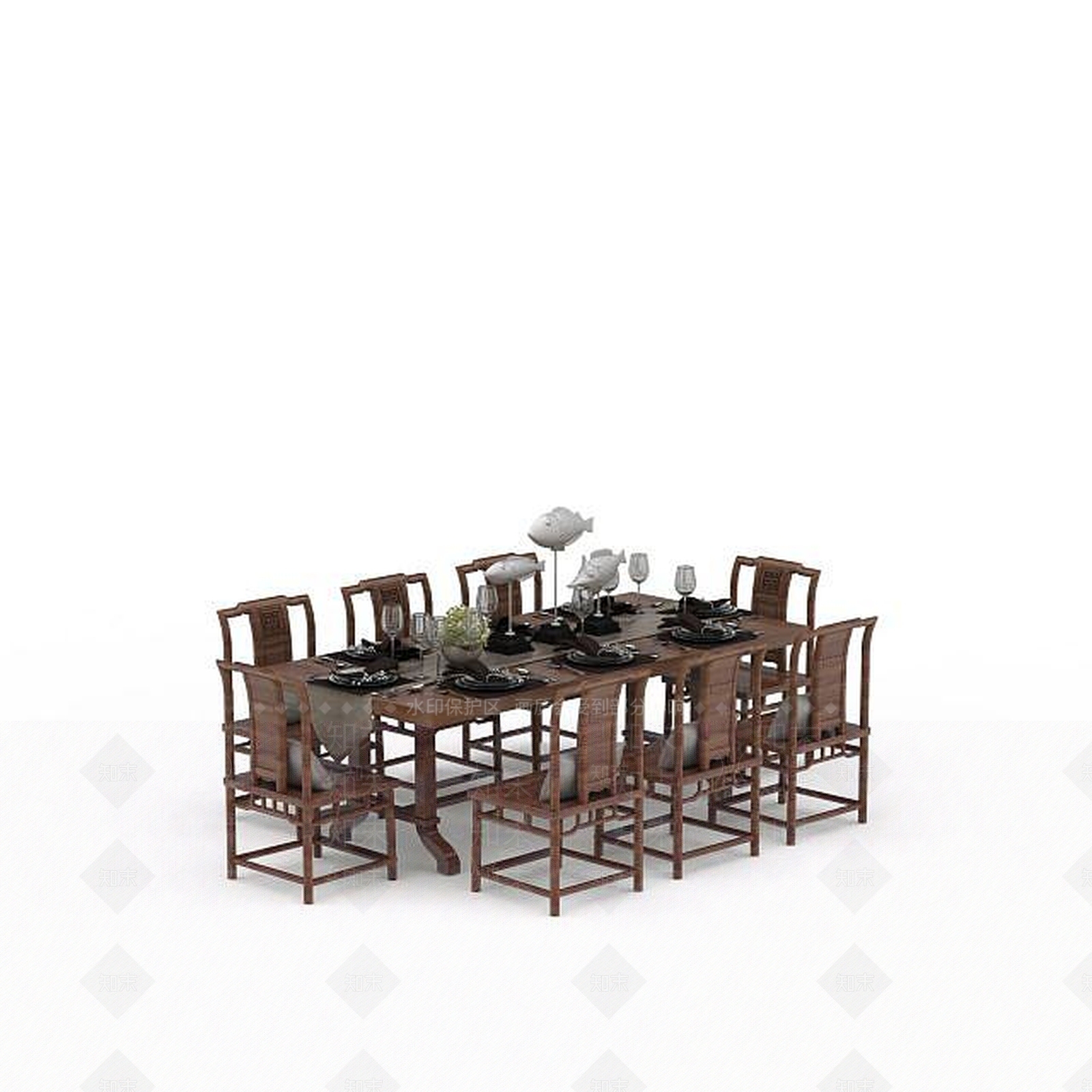 现代书桌椅3D模型下载【ID:1194936045】