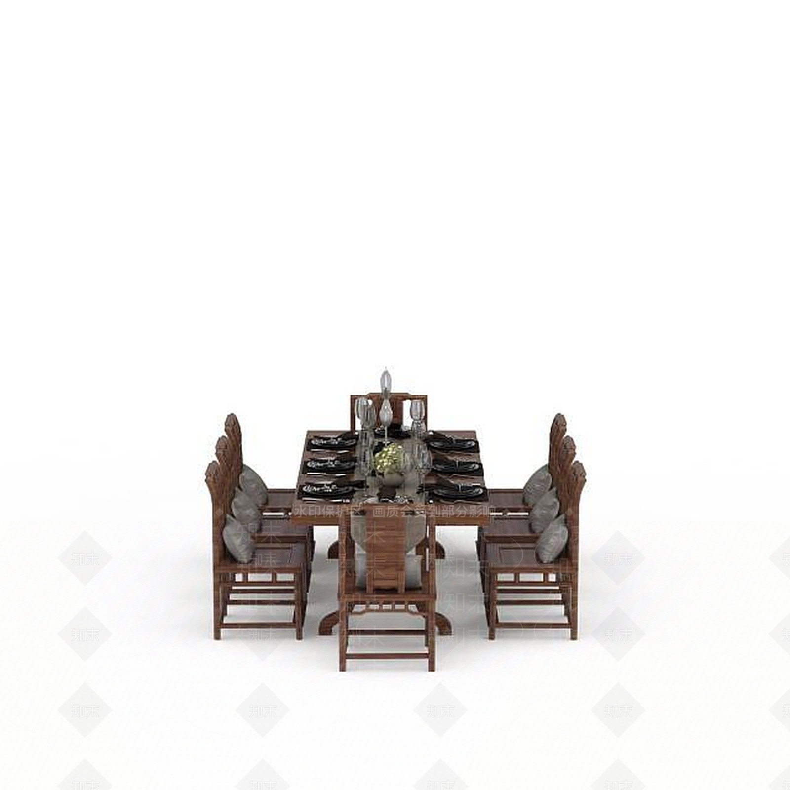 现代书桌椅3D模型下载【ID:1194936045】