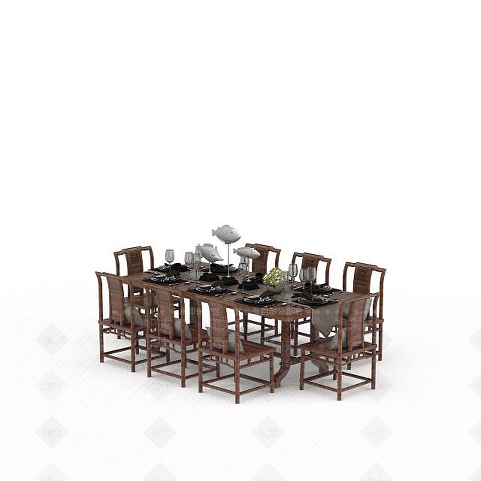 现代书桌椅3D模型下载【ID:1194936045】