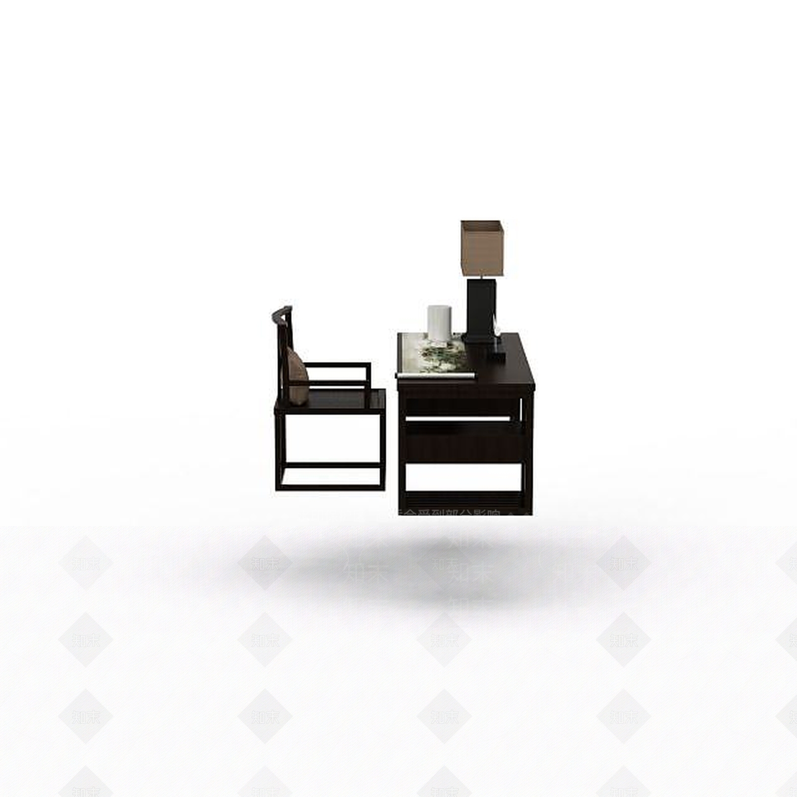现代书桌椅3D模型下载【ID:1194936057】