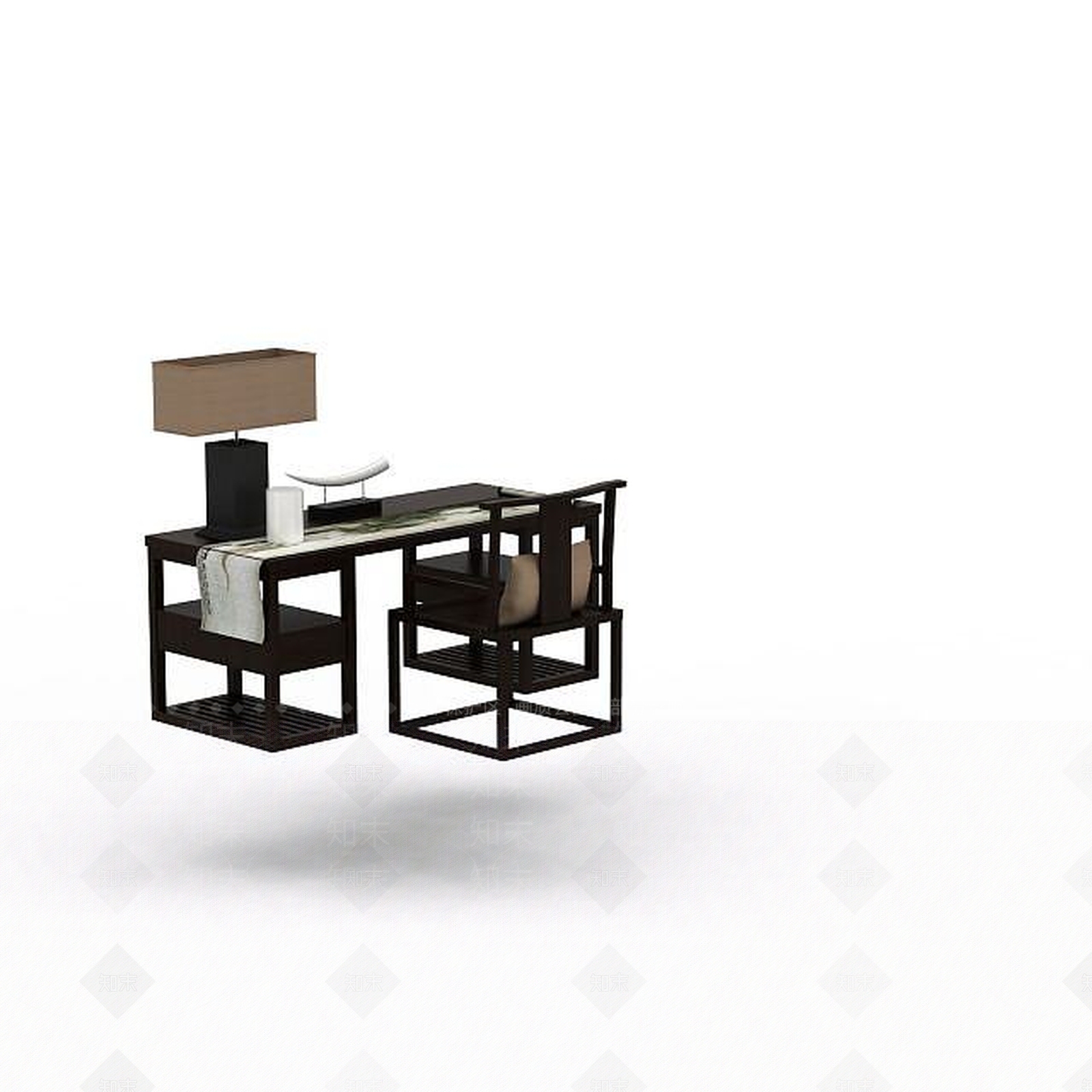 现代书桌椅3D模型下载【ID:1194936057】