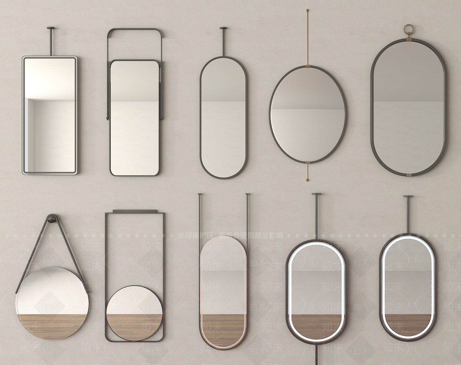 现代镜子SU模型下载【ID:1194936194】