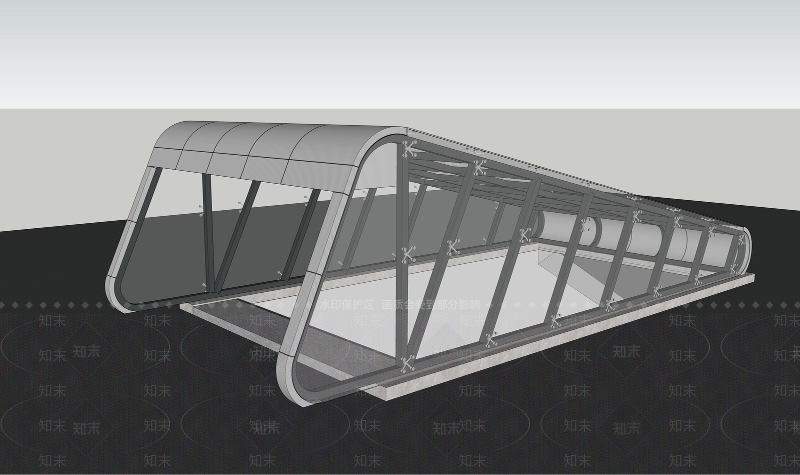 现代其他公共空间SU模型下载【ID:1194937243】