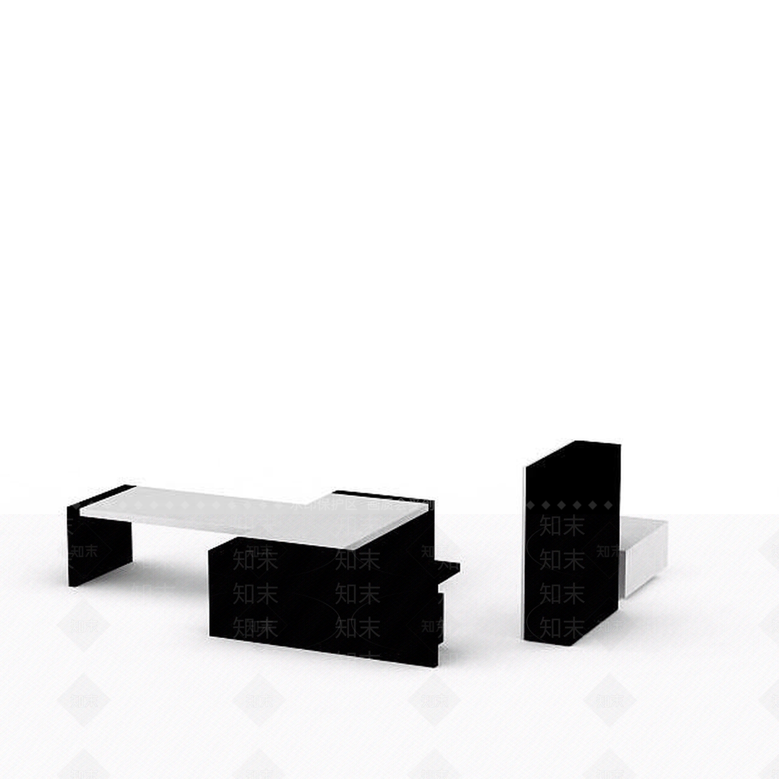 现代书桌3D模型下载【ID:1198925273】
