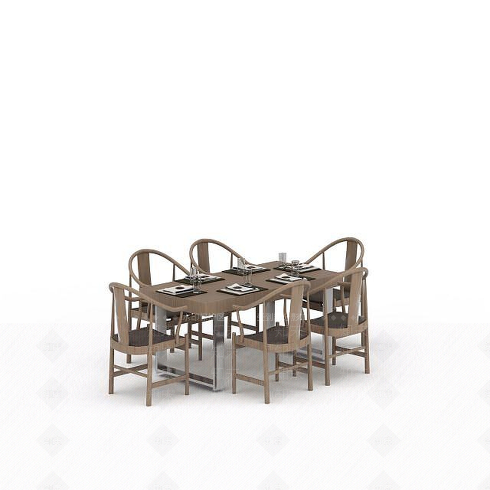 现代书桌椅3D模型下载【ID:1194938691】