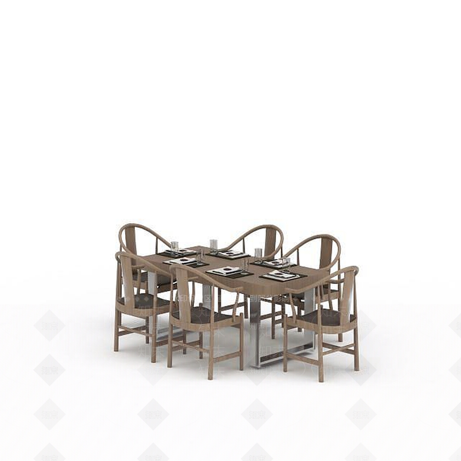 现代书桌椅3D模型下载【ID:1194938691】