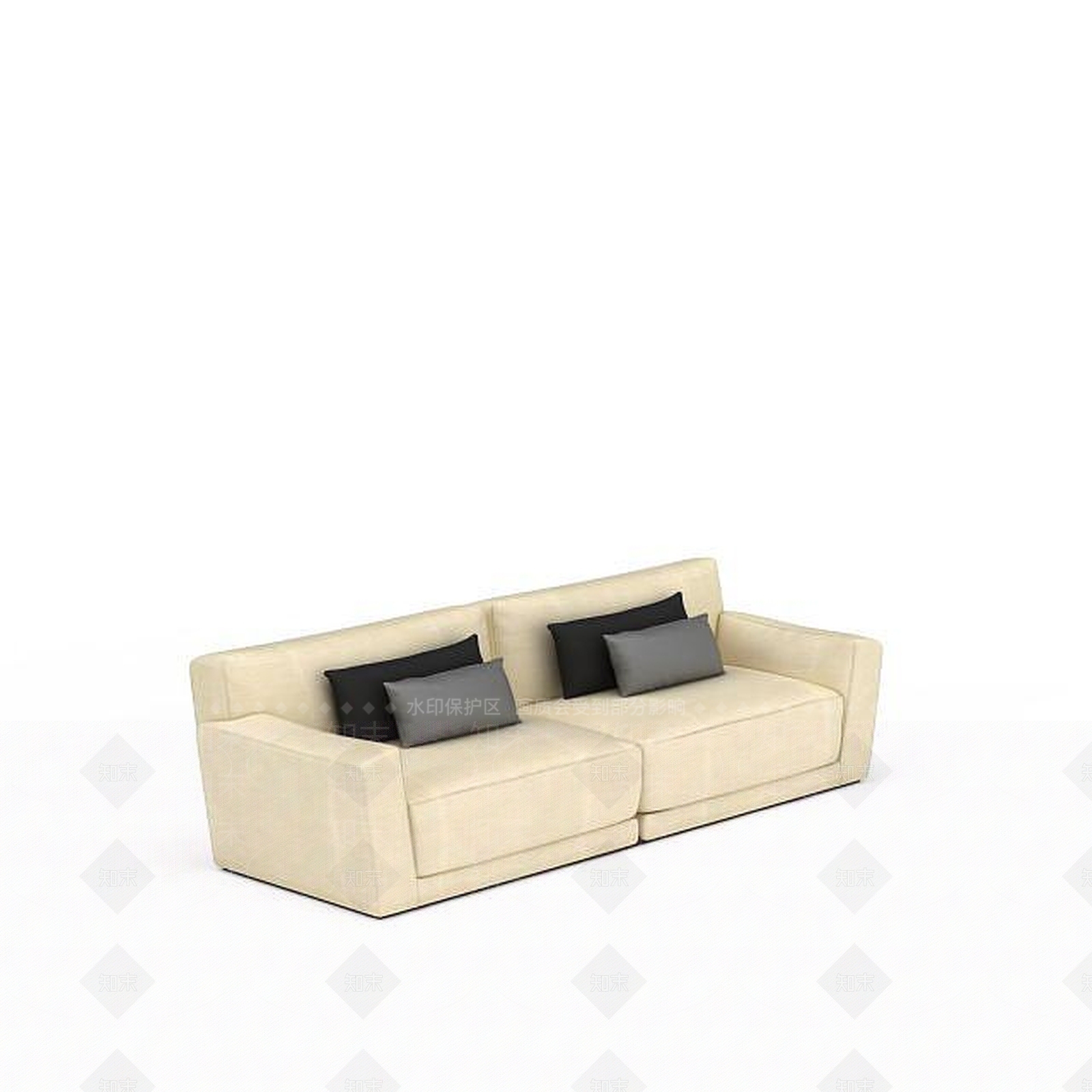 现代双人沙发3D模型下载【ID:1194939511】