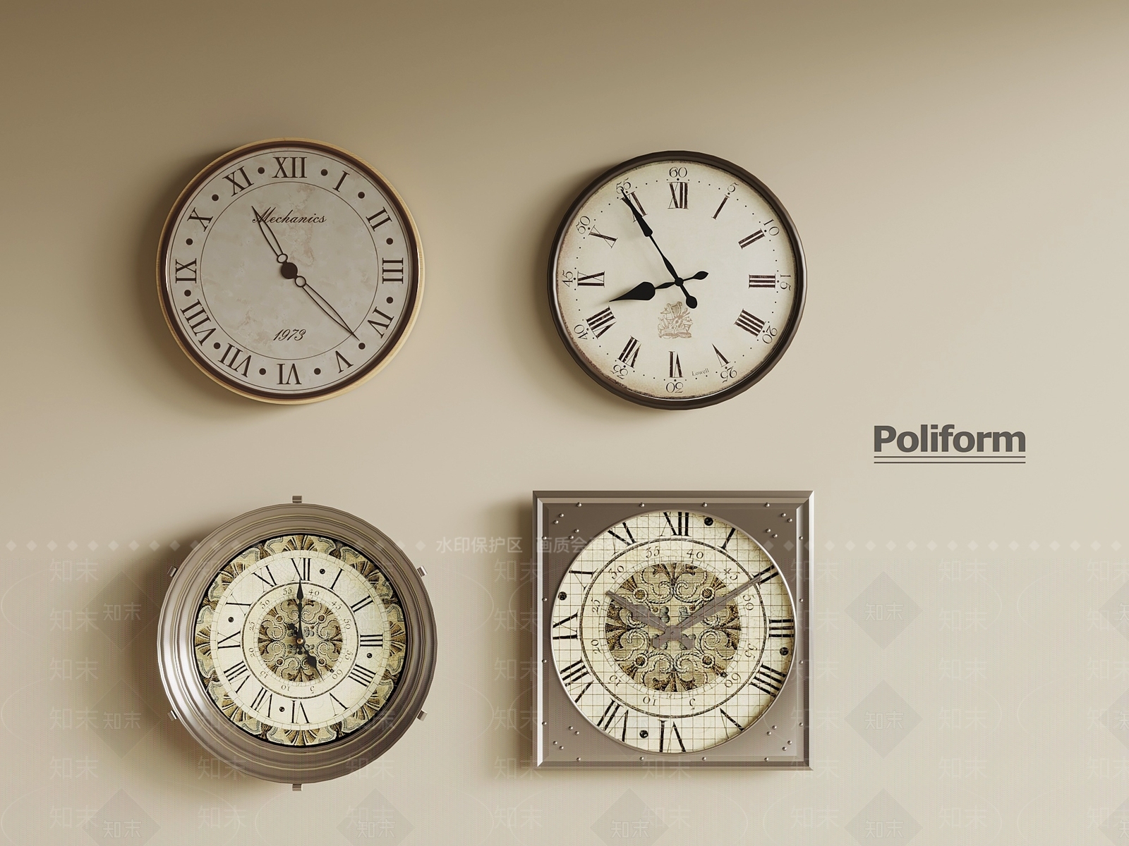 钟表3D模型下载【ID:1194940249】