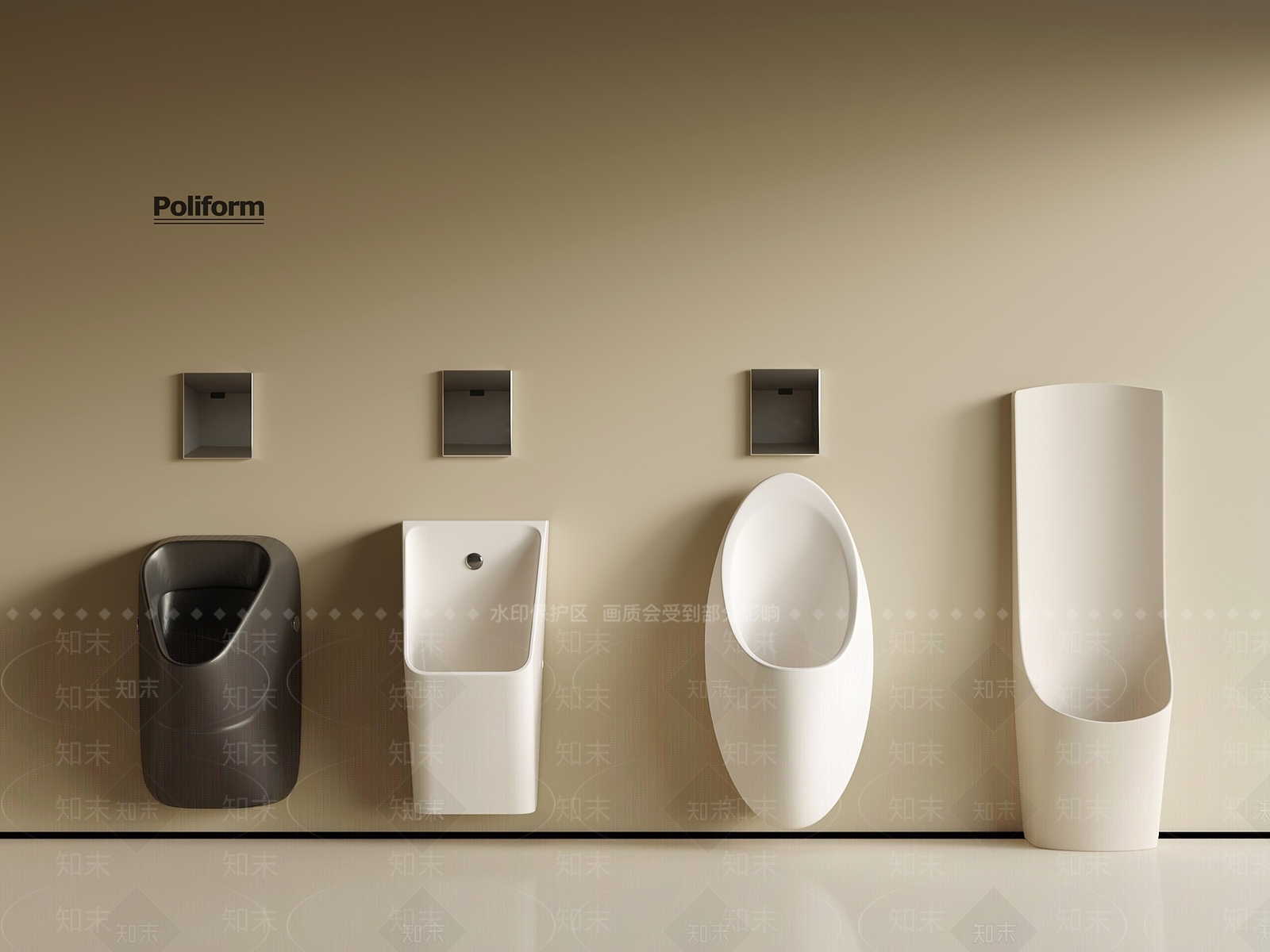 小便斗SU模型下载【ID:1194940736】