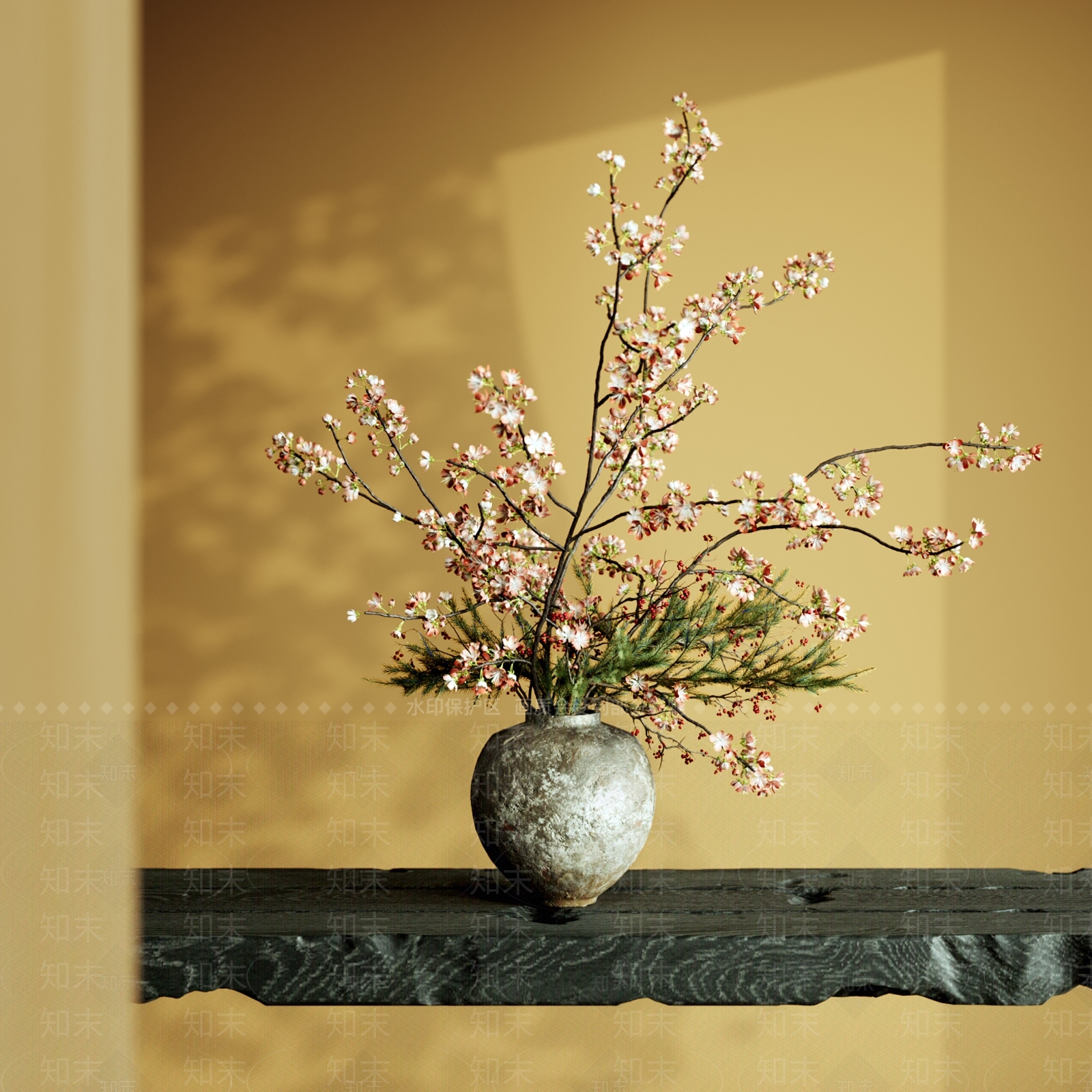 新中式花艺3D模型下载【ID:1194941076】