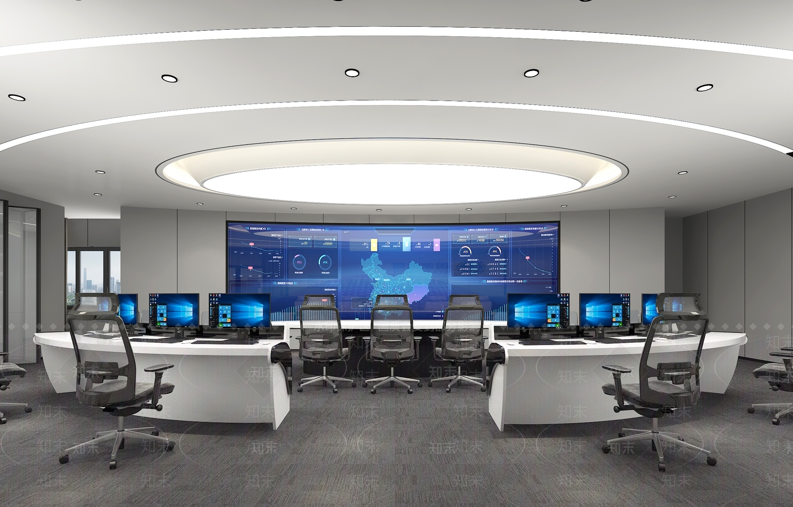 现代指挥中心3D模型下载【ID:1194944838】