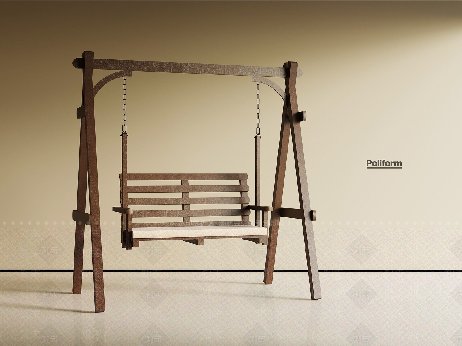 现代秋千SU模型下载【ID:1194945588】