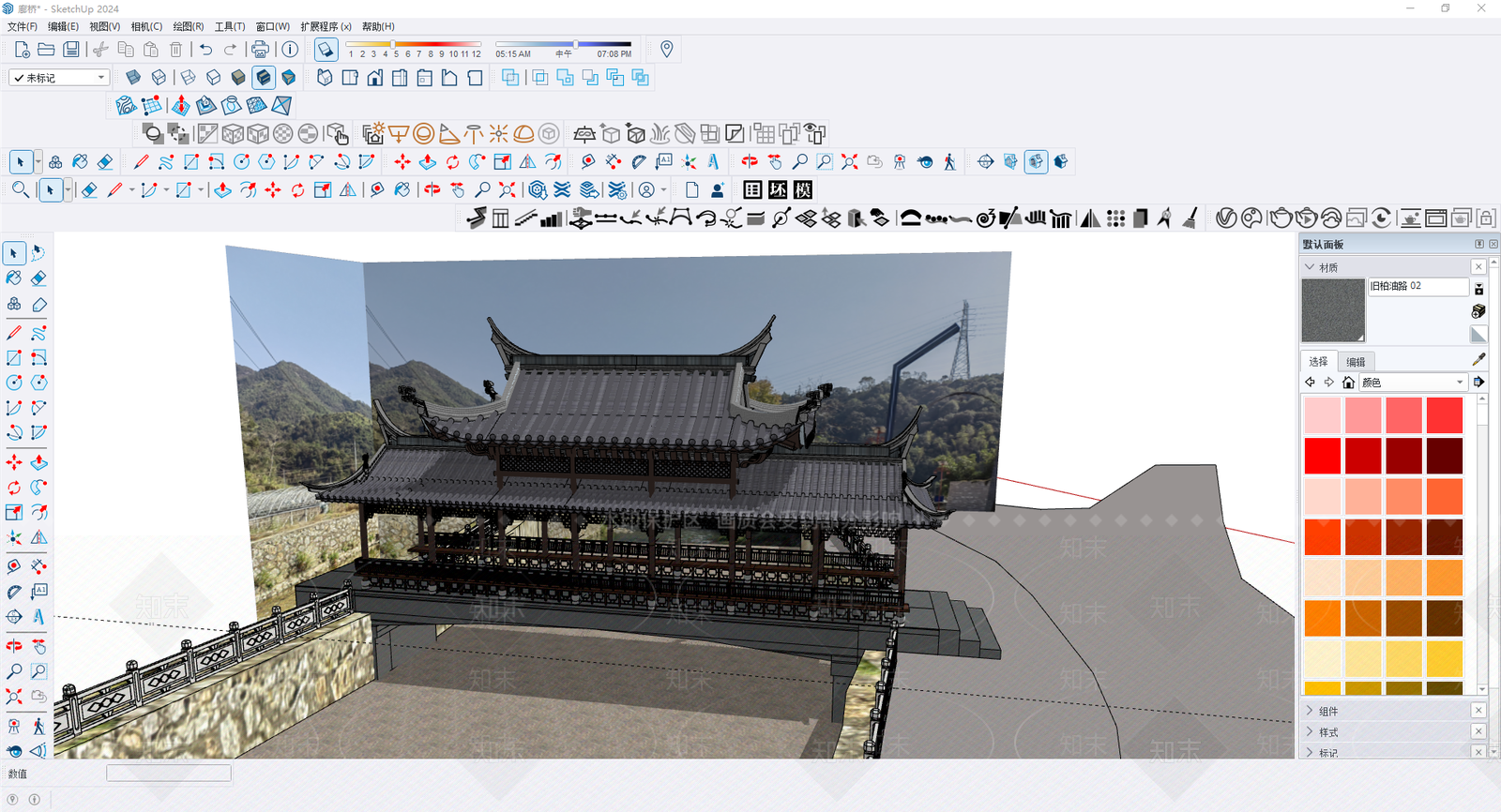 新中式中式古建筑SU模型下载【ID:1194948116】
