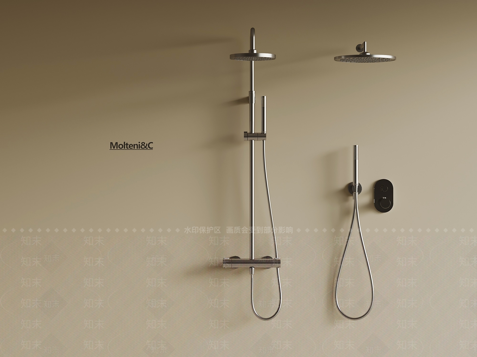 淋浴花洒SU模型下载【ID:1194953453】