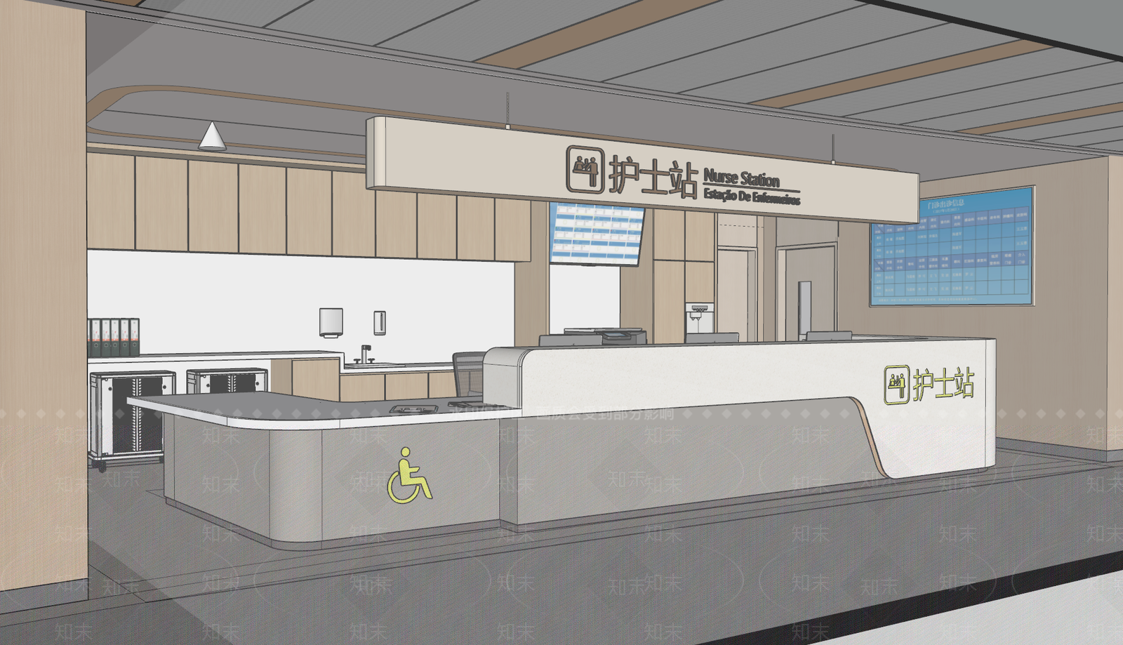 现代医院SU模型下载【ID:1194957113】