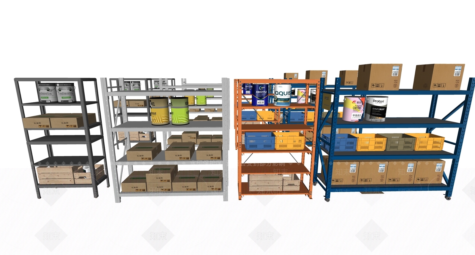 货架SU模型下载【ID:1194958214】