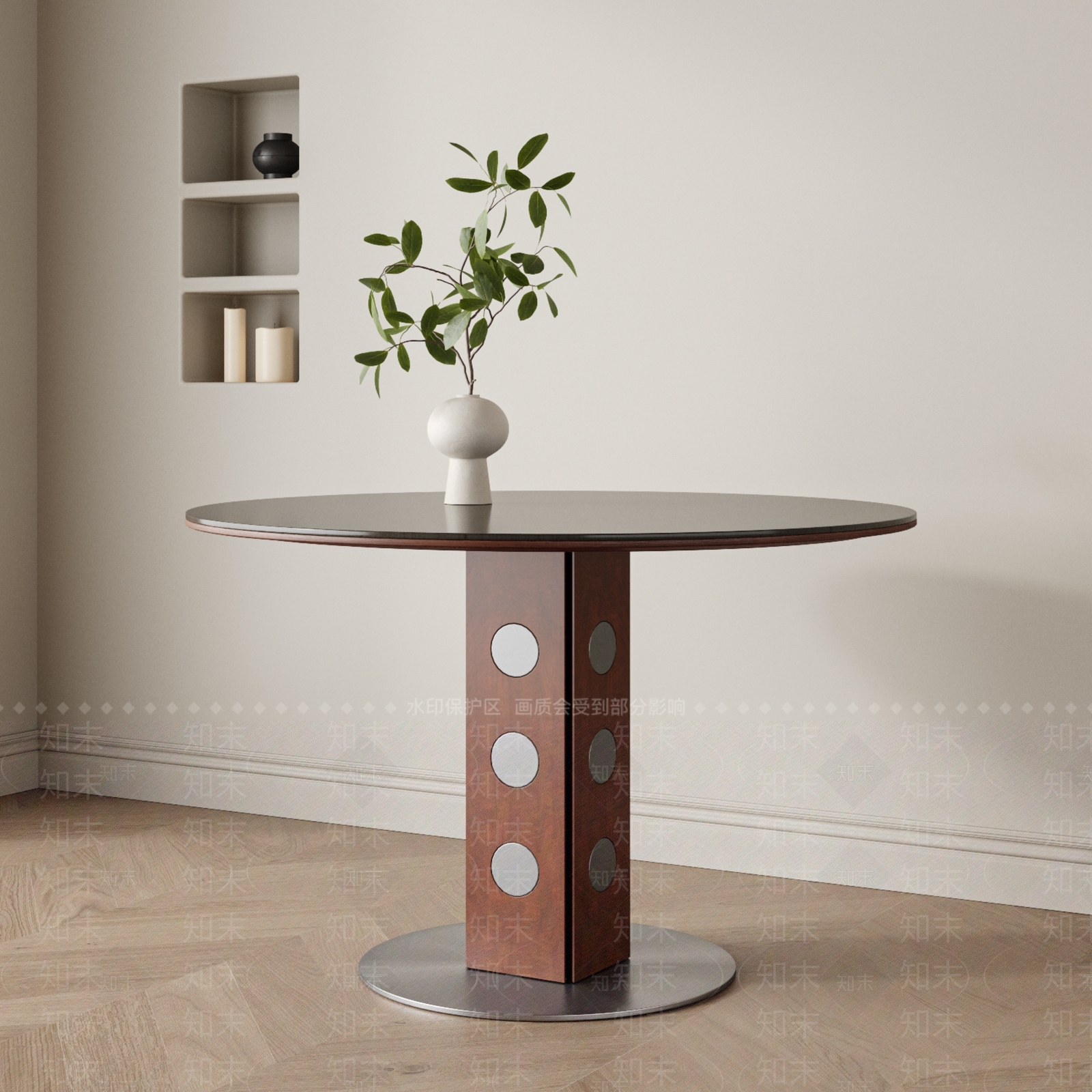 中古复古餐桌SU模型下载【ID:1194959093】