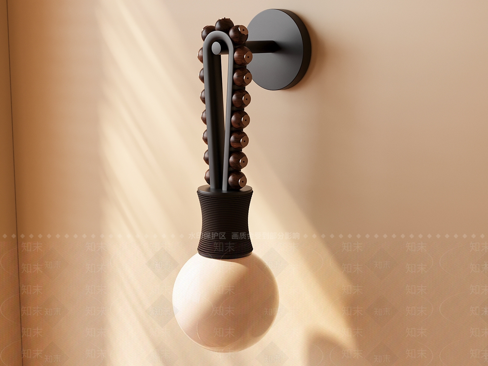 侘寂中古壁灯3D模型下载【ID:1194958624】