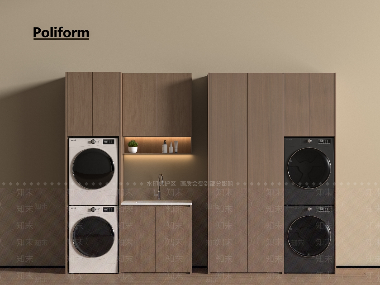 洗衣机柜3D模型下载【ID:1194960212】