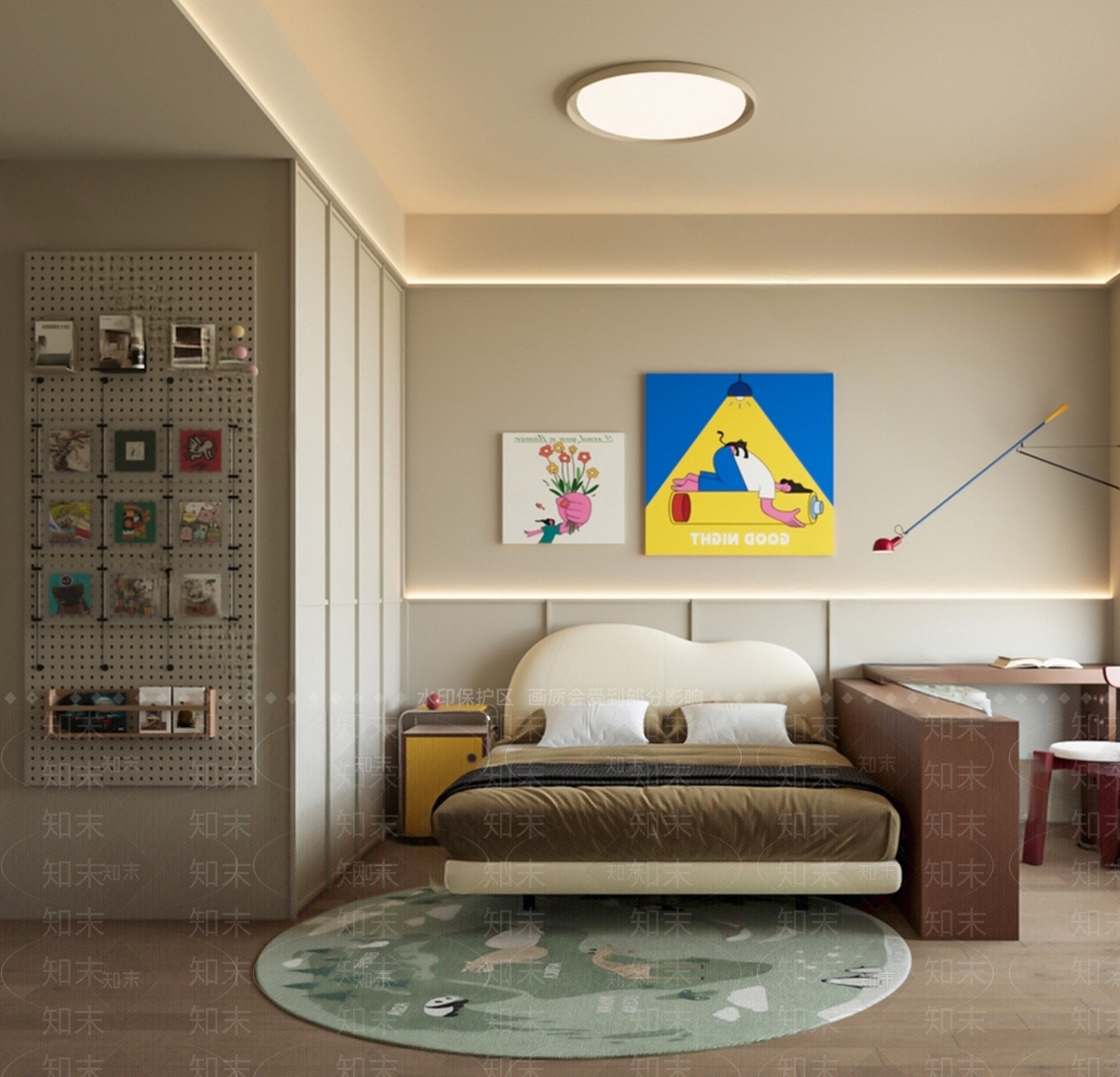 现代通用儿童房SU模型下载【ID:1194961581】