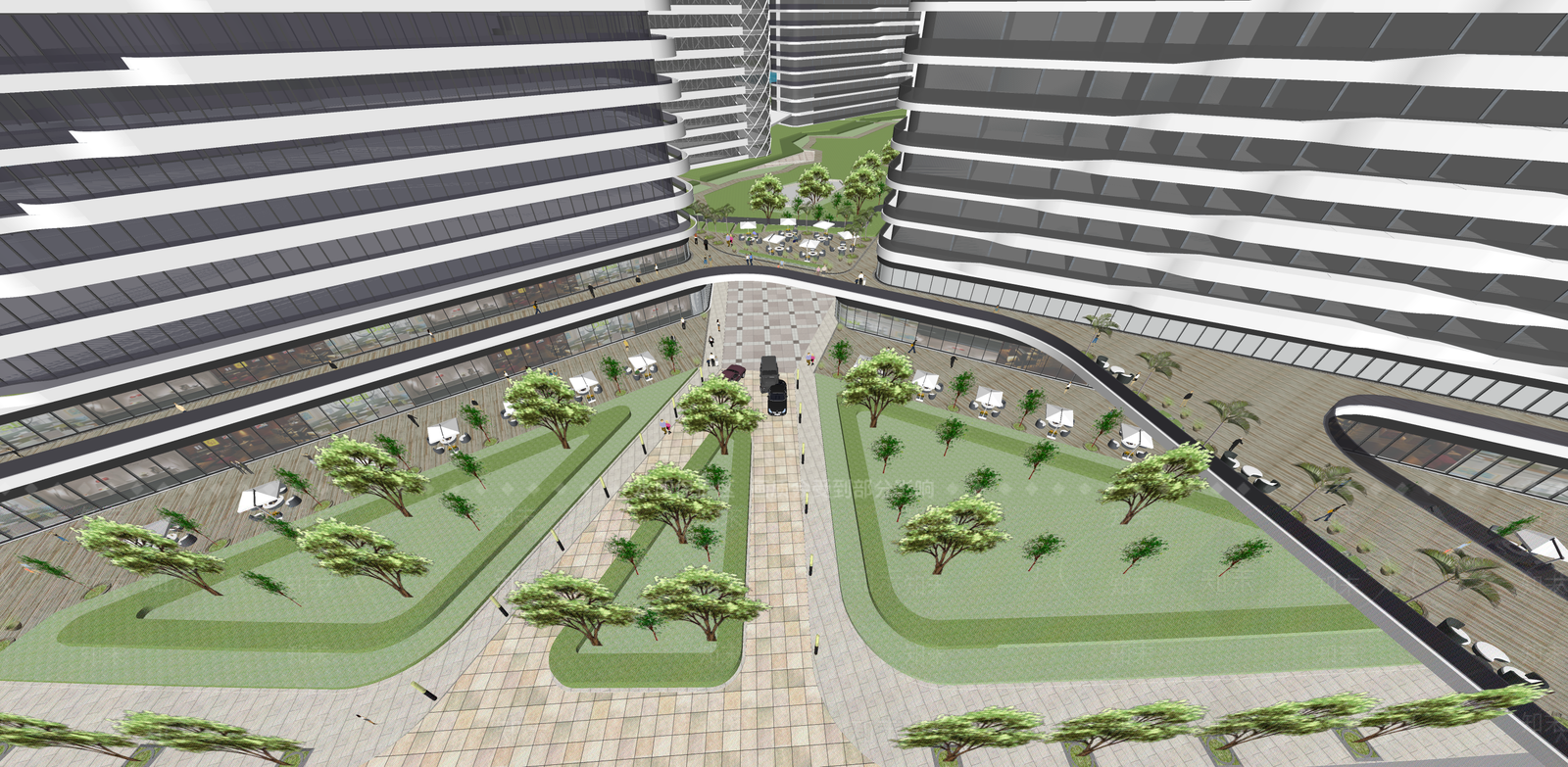 现代商业景观SU模型下载【ID:1194961509】