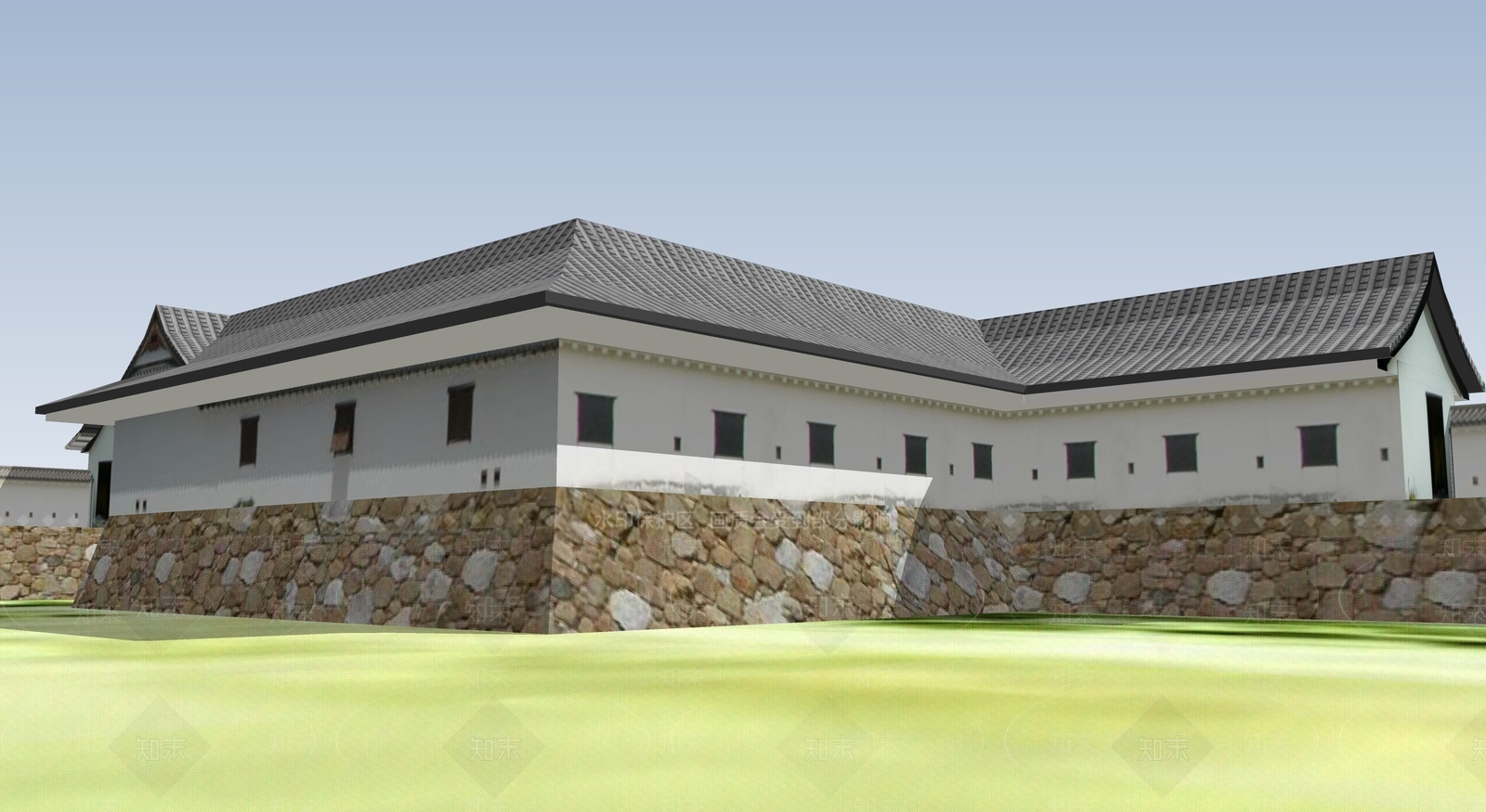 中式古建筑SU模型下载【ID:1194962831】