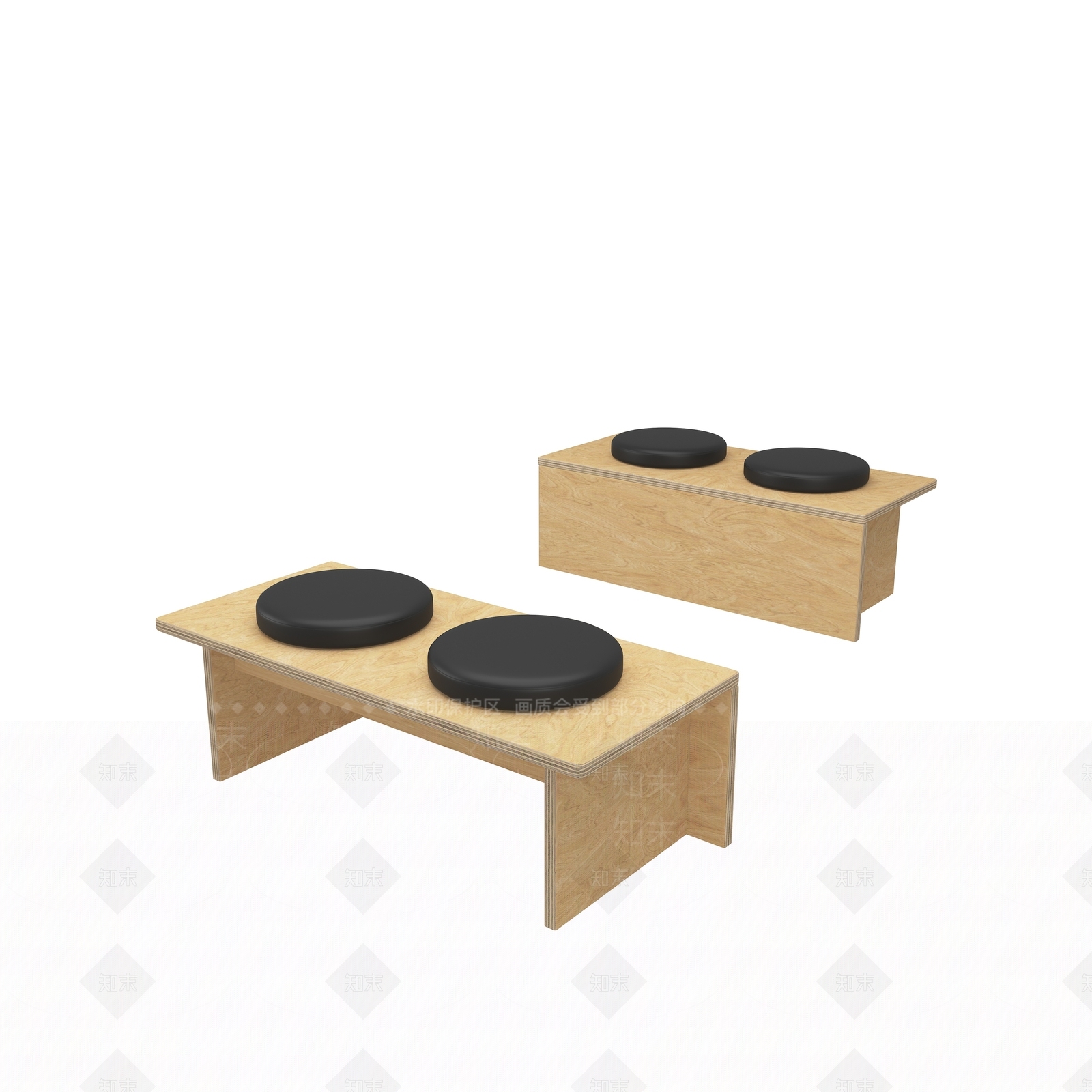 现代卡座沙发3D模型下载【ID:1194962997】