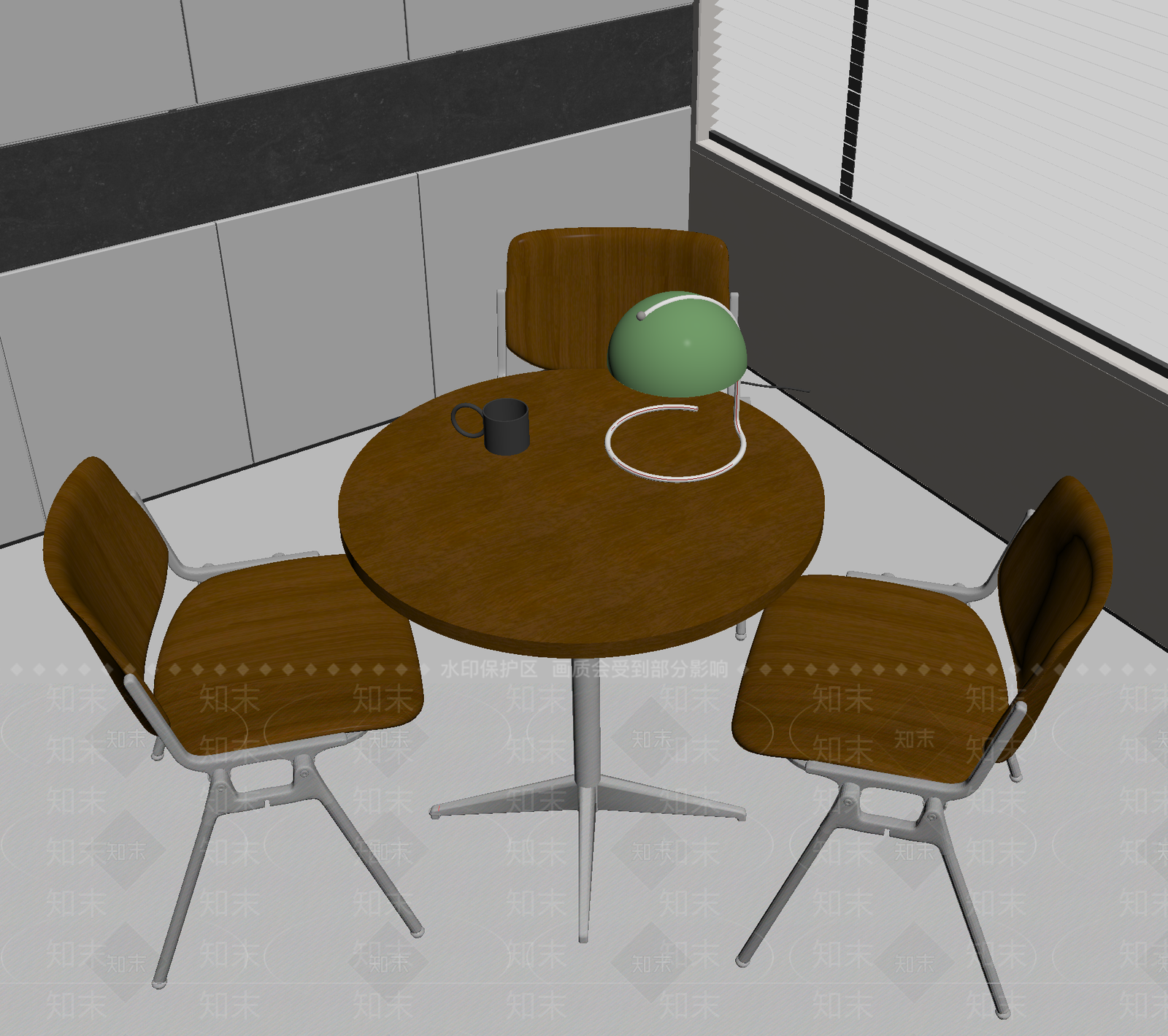 现代休闲桌椅SU模型下载【ID:1194963855】