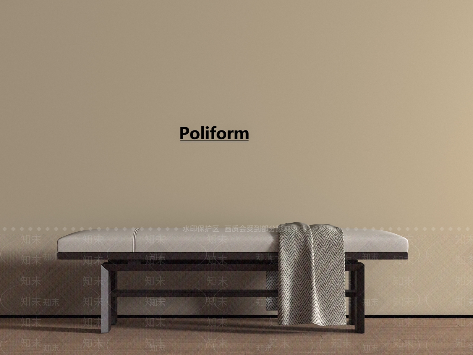 现代床尾凳SU模型下载【ID:1194964067】