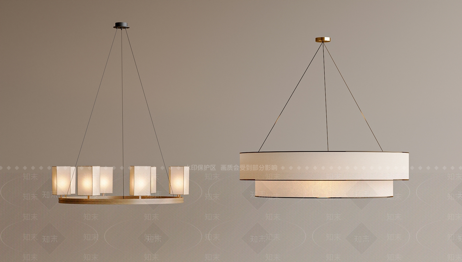 新中式中式吊灯SU模型下载【ID:1194964496】