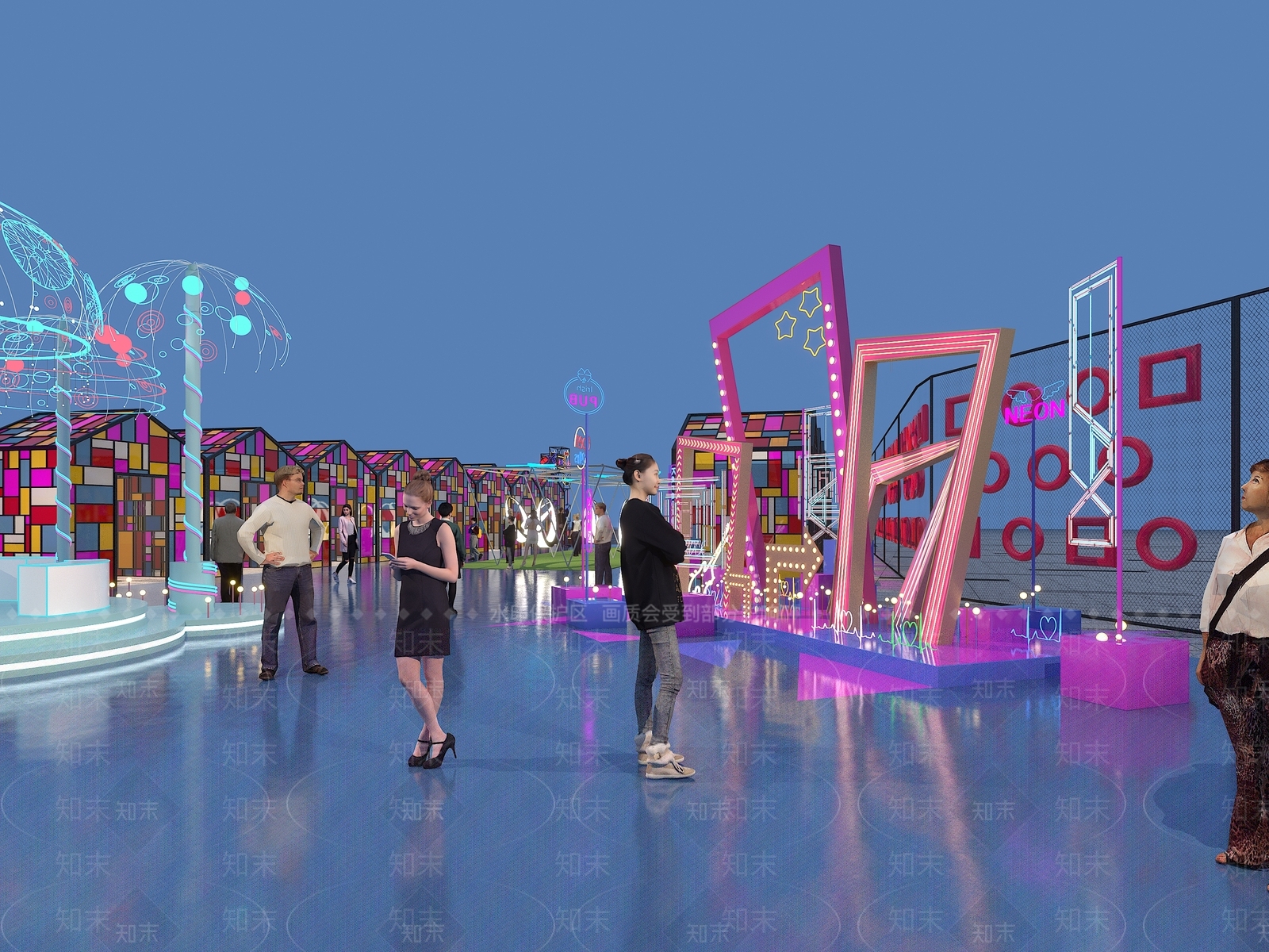 现代广场景观3D模型下载【ID:1194968331】