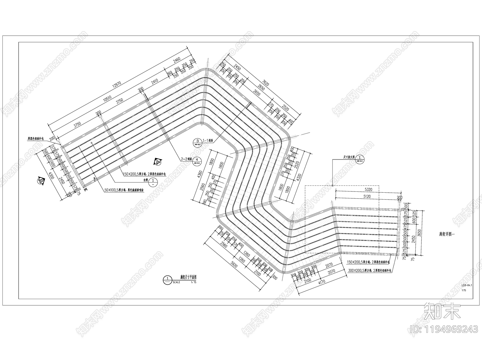 口袋公园cad施工图下载【ID:1194969243】