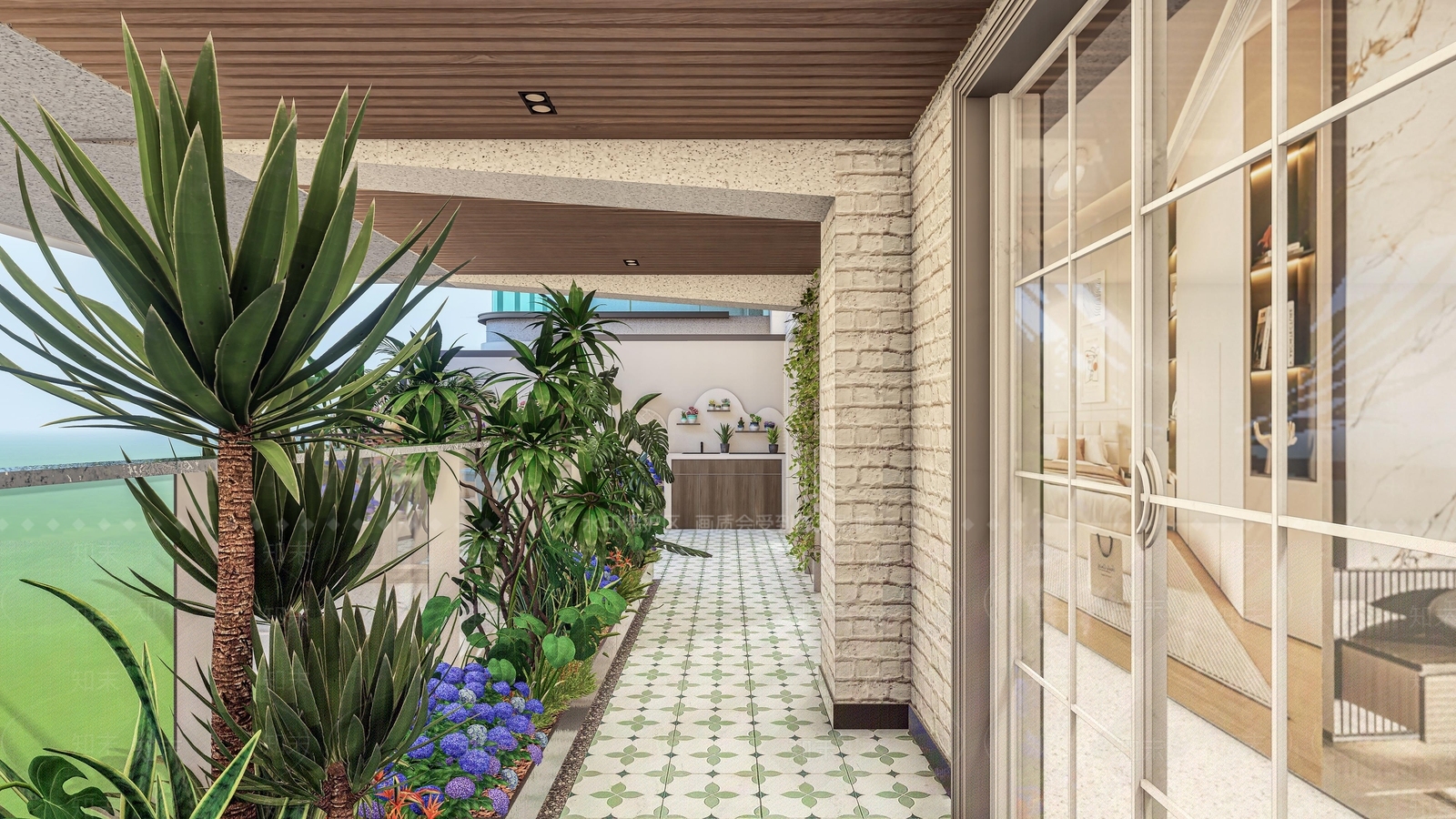 现代家居阳台SU模型下载【ID:1194970906】