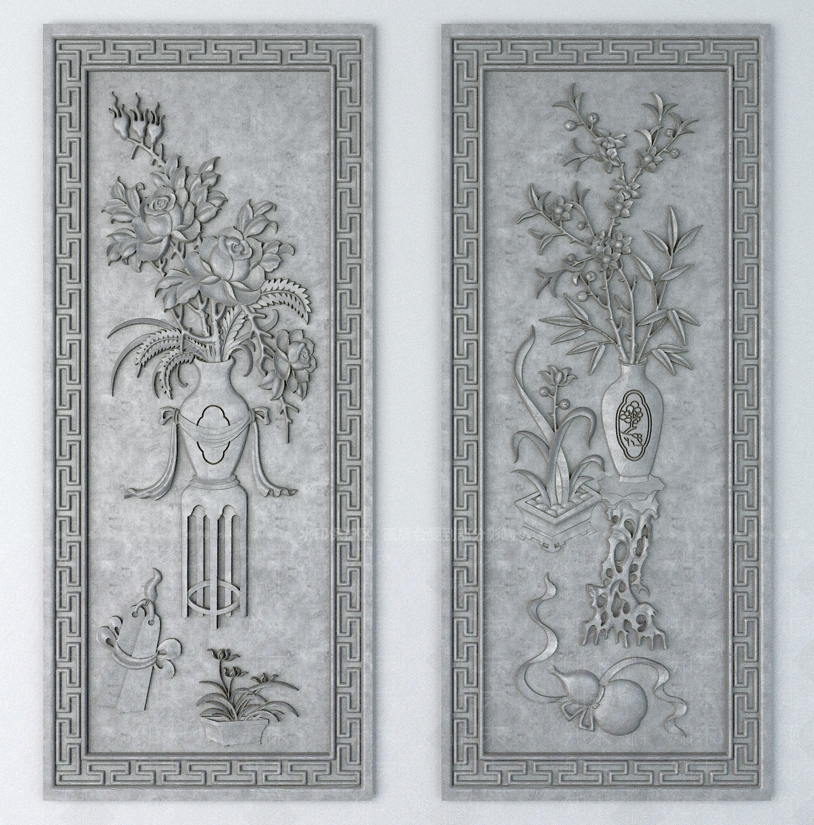 中式雕花3D模型下载【ID:1194971583】