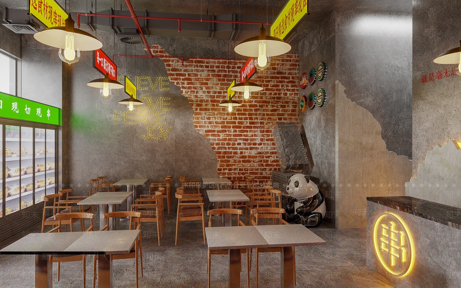现代工业烧烤店3D模型下载【ID:1194974438】