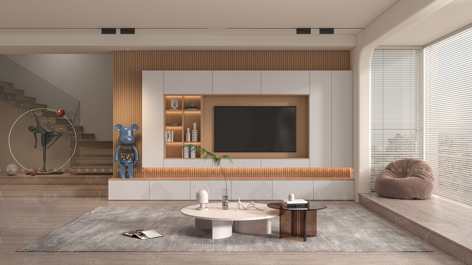 原木电视柜3D模型下载【ID:1194977037】