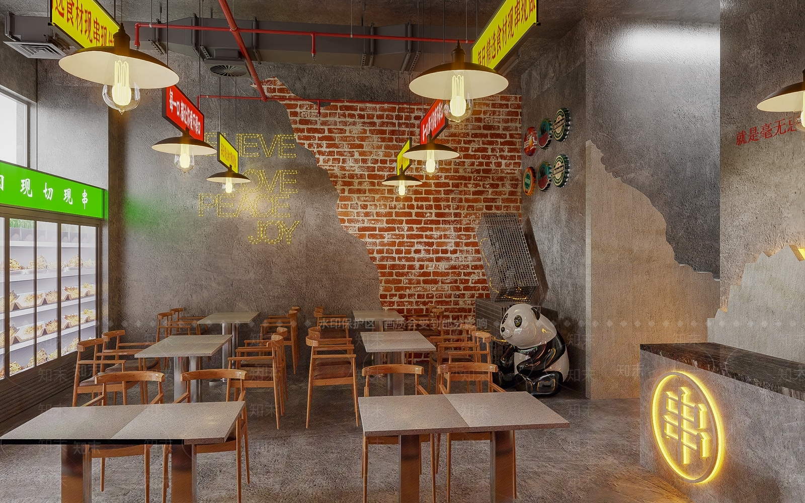 现代工业烧烤烤肉店SU模型下载【ID:1194978444】
