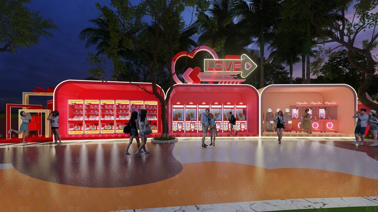 现代商业景观SU模型下载【ID:1194982288】