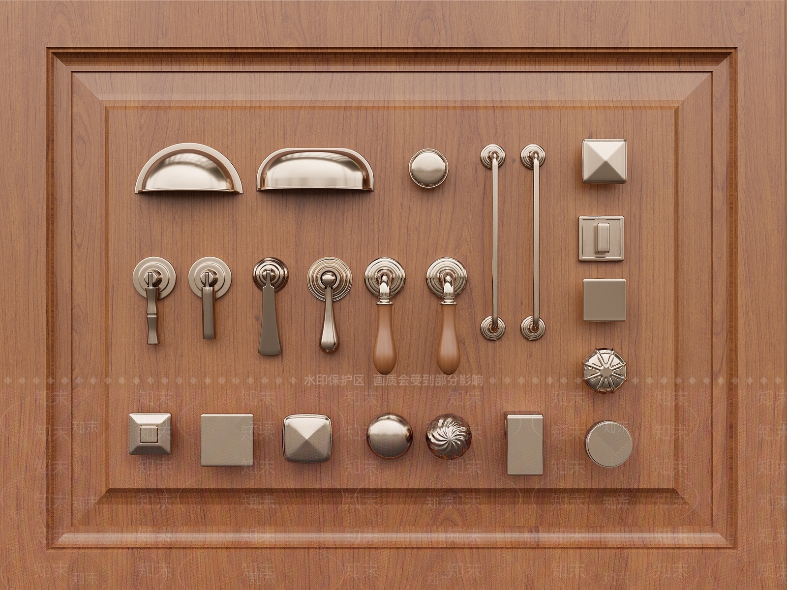 现代中古拉手SU模型下载【ID:1194979209】