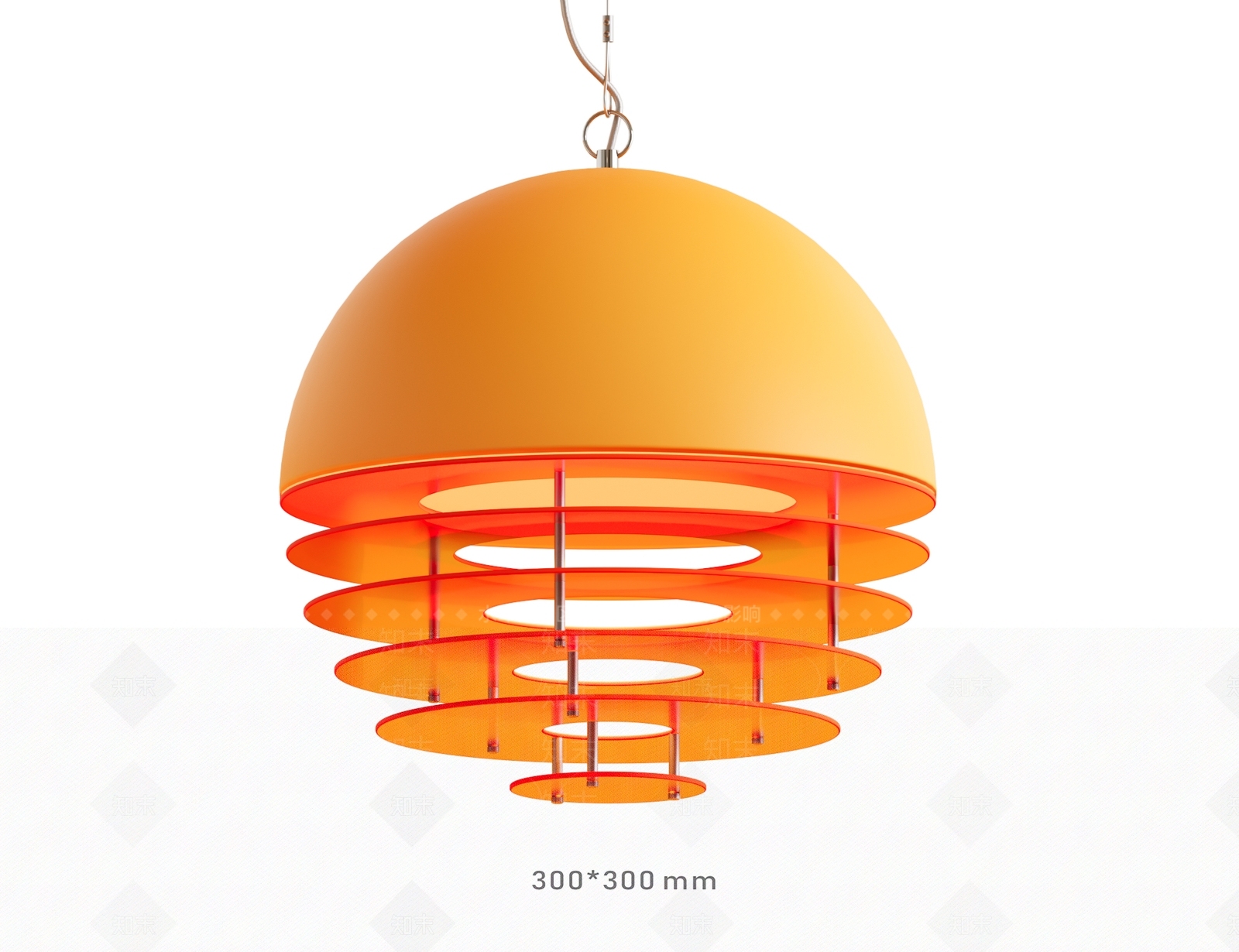 复古奶油吊灯3D模型下载【ID:1194987596】