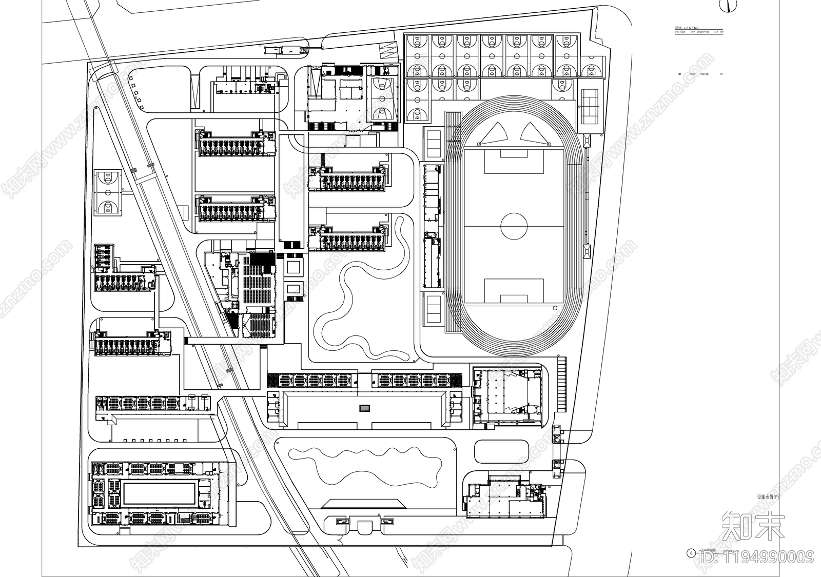 现代校园景观施工图下载【ID:1194990009】