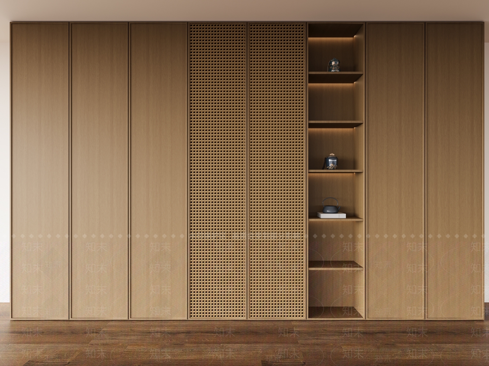 中古新中式衣柜3D模型下载【ID:1194990422】