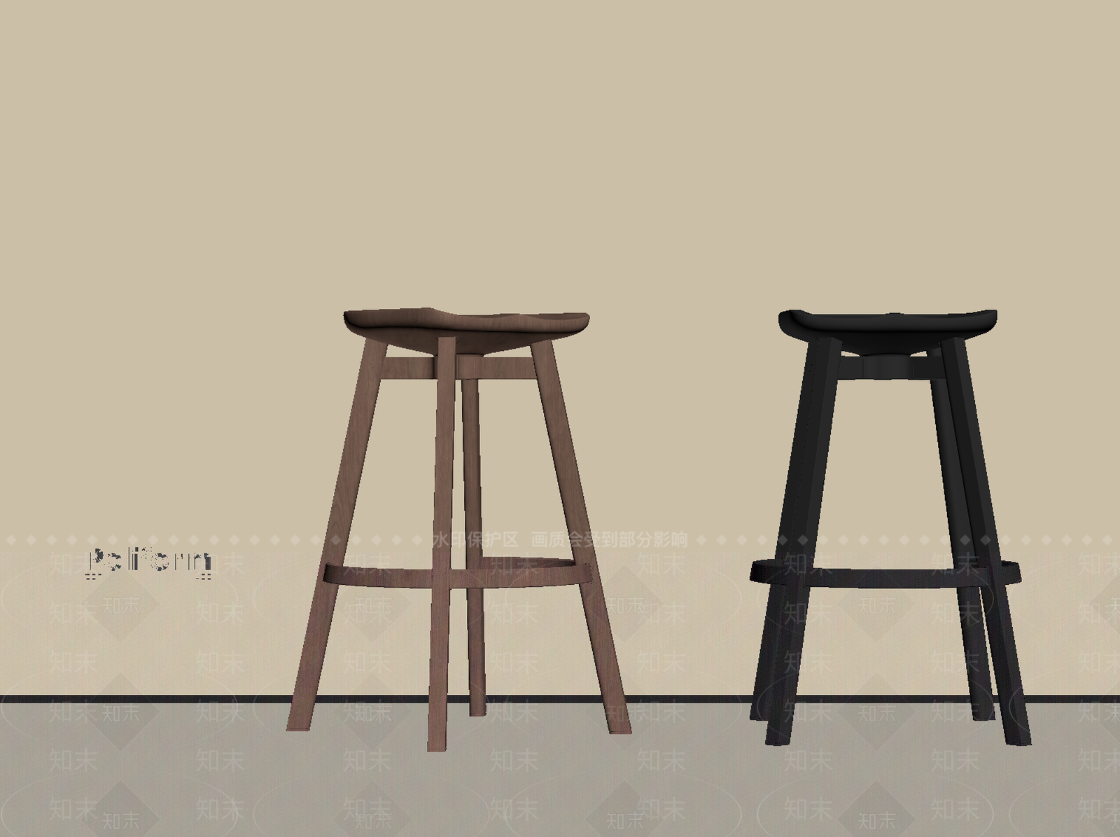 中古吧凳SU模型下载【ID:1194990735】