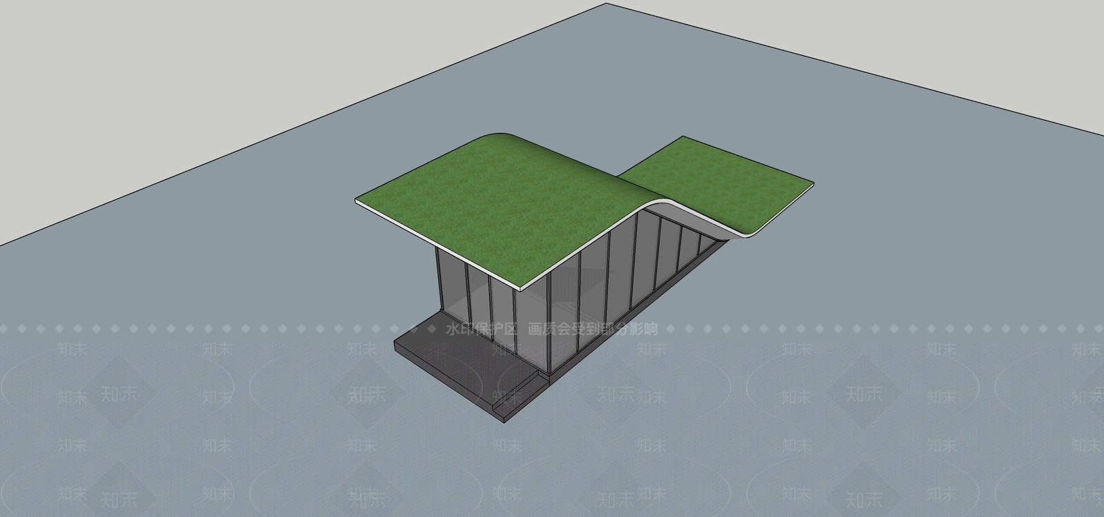 极简现代小公建SU模型下载【ID:1194992329】