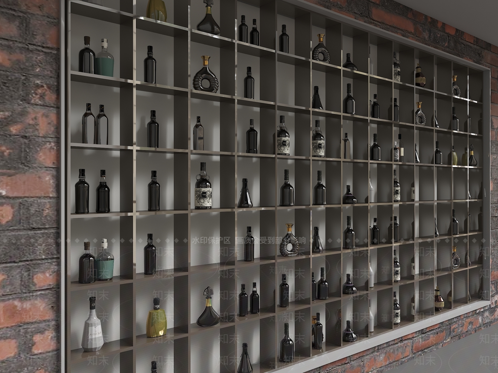 现代酒柜3D模型下载【ID:1194992965】