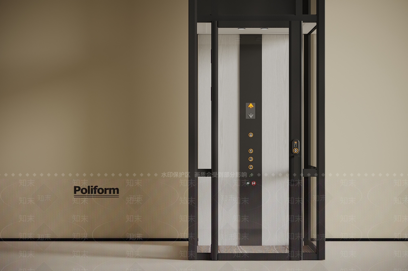 现代电梯3D模型下载【ID:1194993280】