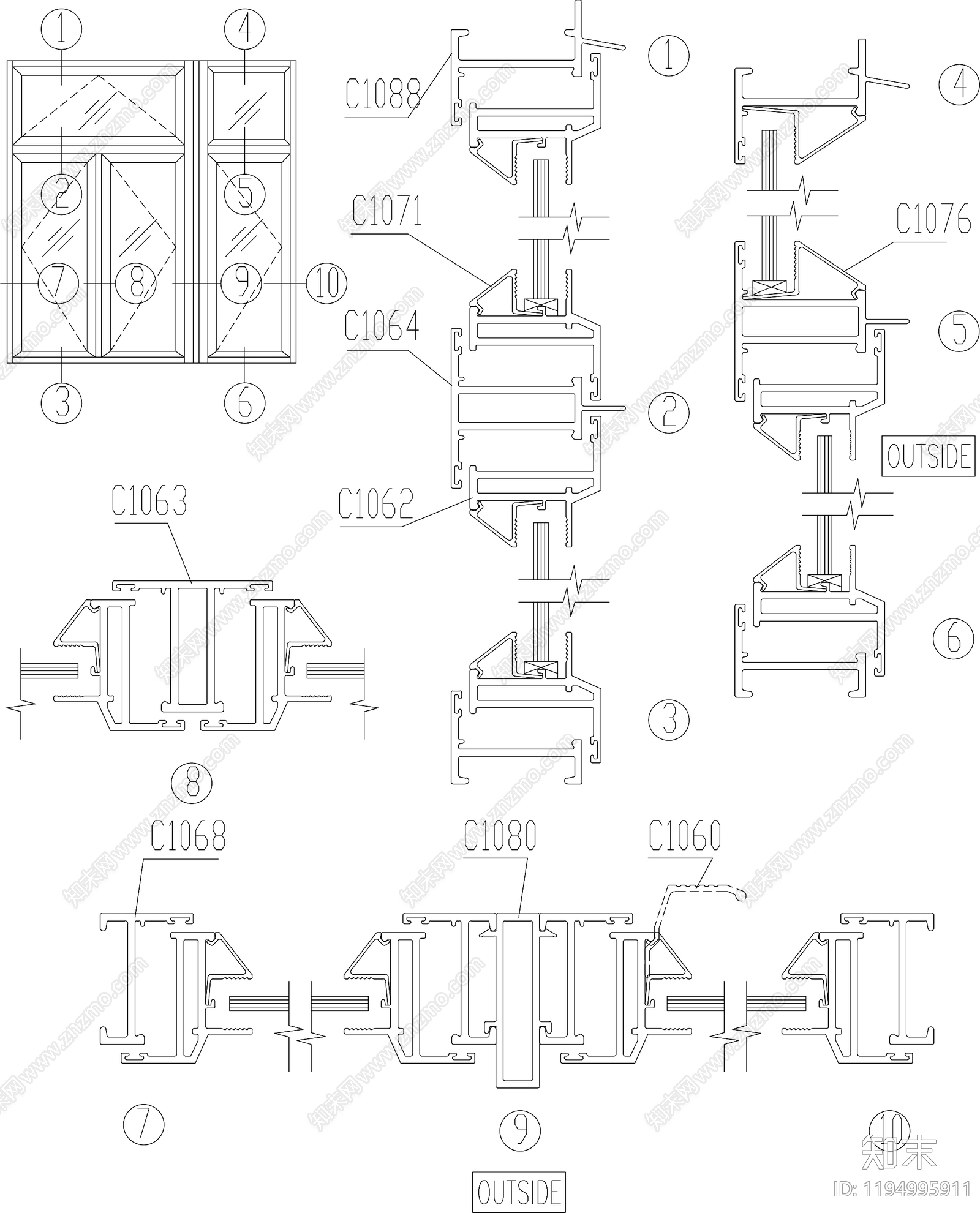 现代门cad施工图下载【ID:1194995911】
