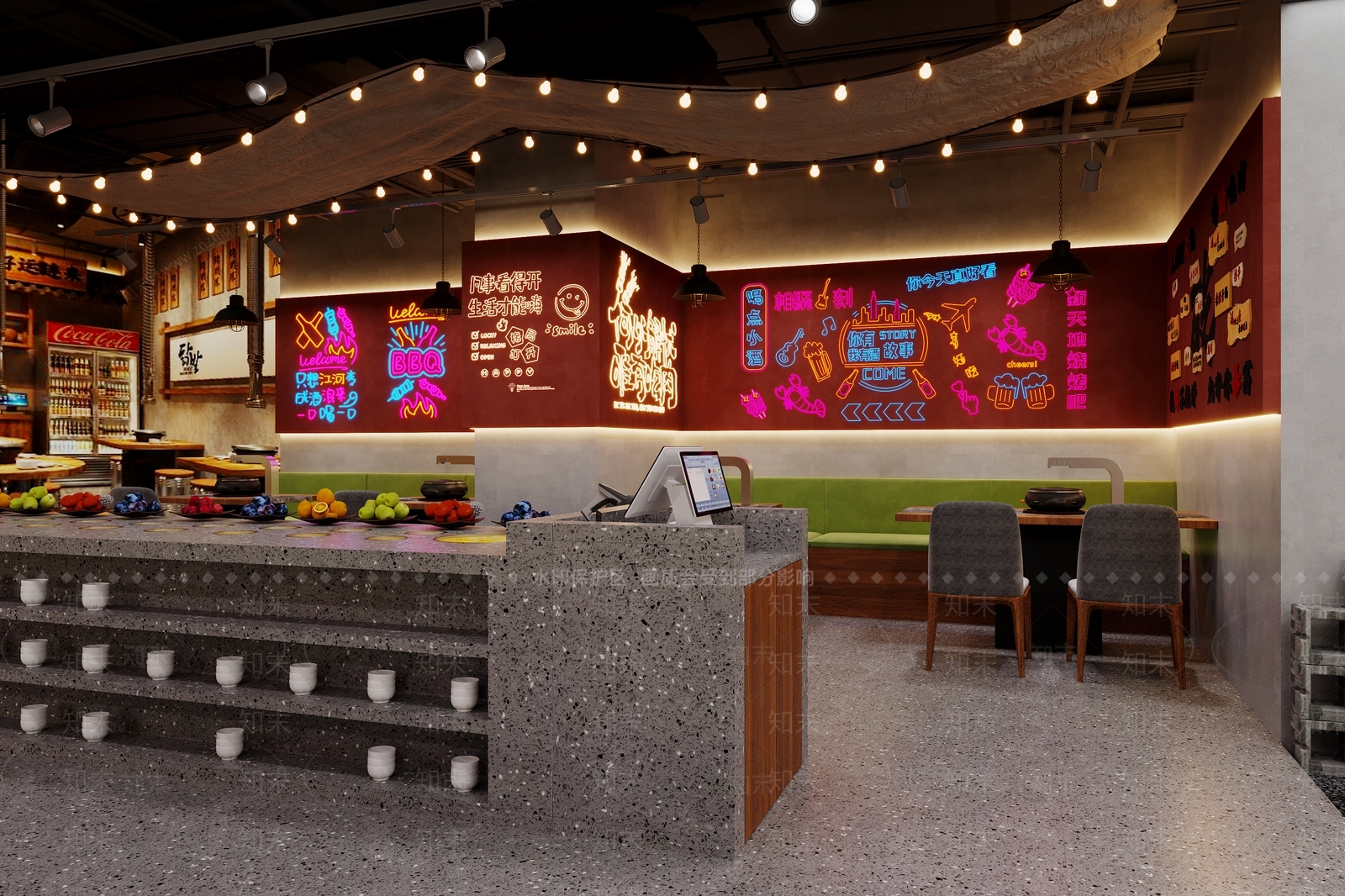 现代工业烧烤店3D模型下载【ID:1195002423】